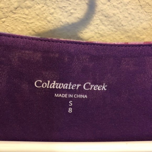 Purple Coldwater Creek lined T-shirt in EUC! - Picture 2 of 3